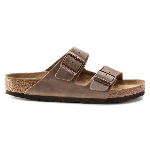 Klapki męskie brązowe Birkenstock Arizona Tabacco Brown narrow wąskie (0352203)