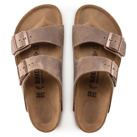 Klapki męskie brązowe Birkenstock Arizona Tabacco Brown narrow wąskie (0352203)