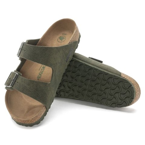 Klapki Birkenstock Arizona Vegan Microfaser Regular damskie-męskie Desert Dust Thyme na szeroką stopę wegańskie (1024550)