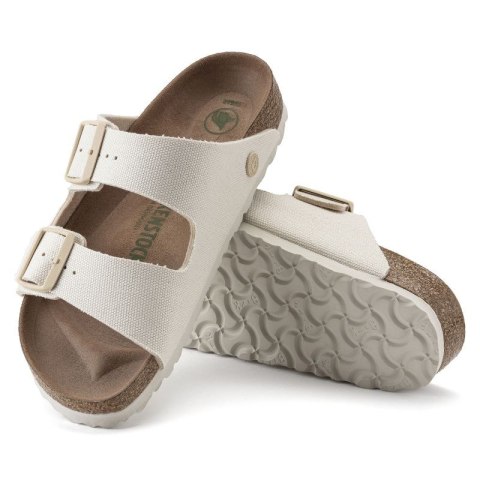 Klapki Birkenstock damskie Arizona Vegan Women Textile Narrow Eggshell na wąską stopę wegańskie (1022679)
