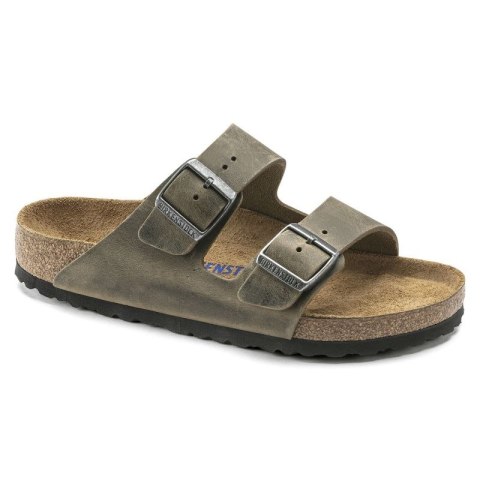 Klapki damskie/męskie Birkenstock Arizona Soft Footbed Oiled Leather Narrow Faded Khaki na wąską stopę olejowana skóra (1019377) Klapki damskie/męskie Birkenstock Arizona Soft Footbed Oiled Leather Narrow Faded Khaki na wąską stopę olejowana skóra (1019377)
