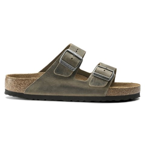 Klapki damskie/męskie Birkenstock Arizona Soft Footbed Oiled Leather Narrow Faded Khaki na wąską stopę olejowana skóra (1019377) Klapki damskie/męskie Birkenstock Arizona Soft Footbed Oiled Leather Narrow Faded Khaki na wąską stopę olejowana skóra (1019377)