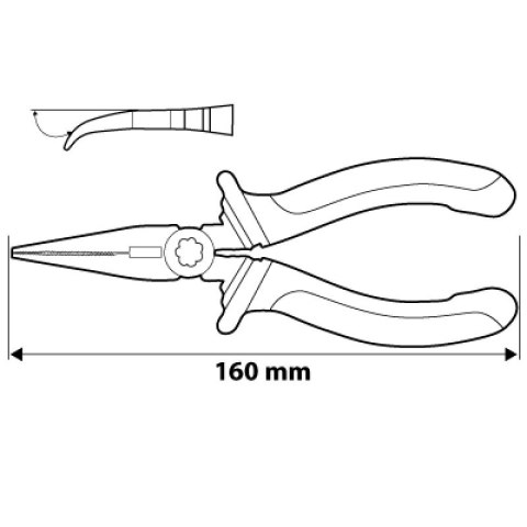 SZCZYPCE WYDŁUŻONE WYGIĘTE 160MM SZCZYPCE WYDŁUŻONE WYGIĘTE 160MM