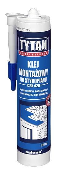 KLEJ MONTAŻOWY 290ML TYTAN STYROFIX KLEJ MONTAŻOWY 290ML TYTAN STYROFIX