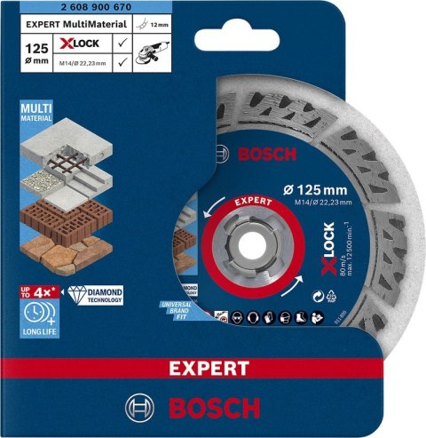 TARCZA DIAMENTOWA EXPERT XLOCK MM 125*2.4MM