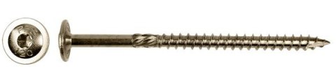 WKRĘT DO DREWNA Z KOŁNIERZEM NA TORX NIERDZEWNYA2 6*50MM T30 WKRĘT DO DREWNA Z KOŁNIERZEM NA TORX NIERDZEWNYA2 6*50MM T30