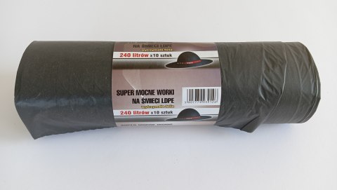 WORKI NA ŚMIECI 240L LD CZARNE 10 SZTUK WORKI NA ŚMIECI 240L LD CZARNE 10 SZTUK