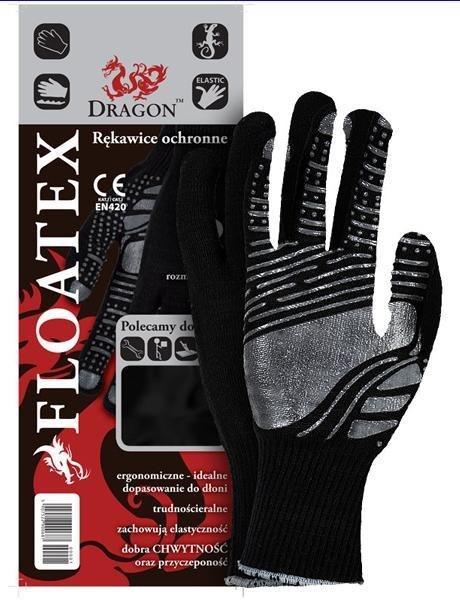 RĘKAWICE BAWEŁNA+POLIESTER, POWLEKANE FLOATEX 10