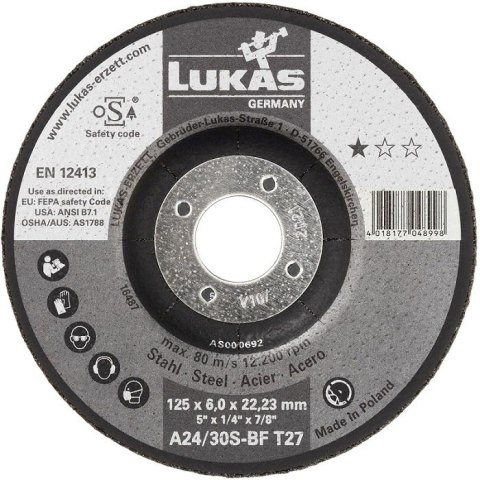 TARCZA WYPUKŁA T27 230*6.5/6.0*22 A24/30S-BF PREMIUMFLEX TARCZA WYPUKŁA T27 230*6.5/6.0*22 A24/30S-BF PREMIUMFLEX
