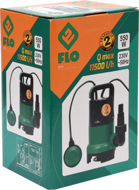POMPA ZATAPIALNA DO BRUDNEJ WODY 550W POMPA ZATAPIALNA DO BRUDNEJ WODY 550W