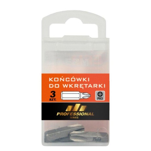 GROT, BIT, KOŃCÓWKA DO WKRĘTARKI 25MM 3SZT. PH1 GROT, BIT, KOŃCÓWKA DO WKRĘTARKI 25MM 3SZT. PH1