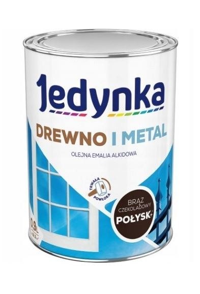 EMALIA ALKIDOWA DO DREWNA I METALU BRĄZ CZEKOLADOWY 0,9L EMALIA ALKIDOWA DO DREWNA I METALU BRĄZ CZEKOLADOWY 0,9L