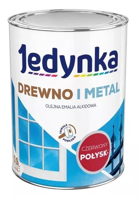 EMALIA ALKIDOWA DO DREWNA I METALU CZERWONY 0,9L EMALIA ALKIDOWA DO DREWNA I METALU CZERWONY 0,9L
