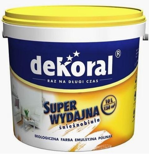 EMULSJA AKRYLOWA WEWNĘTRZNA DEKORAL POLINAK BIAŁA 3L EMULSJA AKRYLOWA WEWNĘTRZNA DEKORAL POLINAK BIAŁA 3L