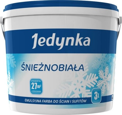EMULSJA AKRYLOWA WEWNĘTRZNA JEDYNKA ŚNIEŻNOBIAŁA 3L