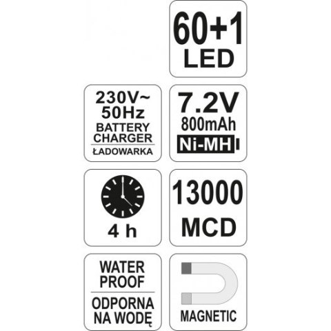 LAMPA DIODOWA WARSZTATOWA LED 60+1 LAMPA DIODOWA WARSZTATOWA LED 60+1