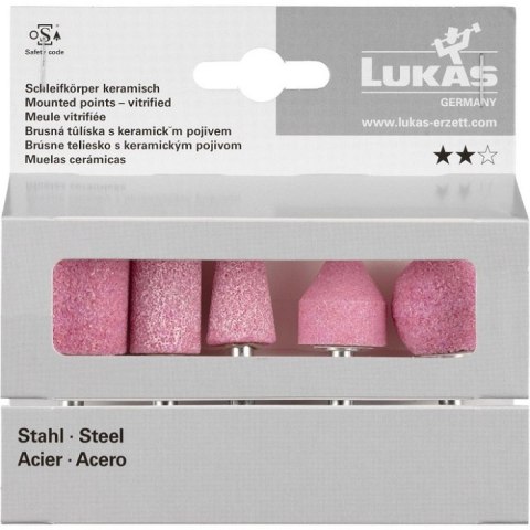 ZESTAW ŚCIERNIC TRZPIENIOWYCH LUKAS DO STALI ZESTAW ŚCIERNIC TRZPIENIOWYCH LUKAS DO STALI