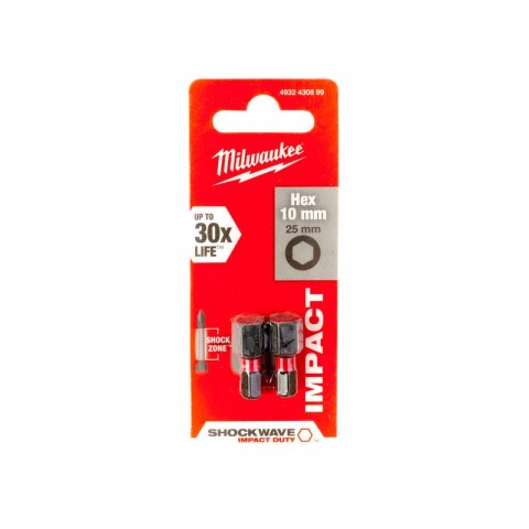 BIT, GROT, KOŃCÓWKA HEX10 25MM 2 SZT BIT, GROT, KOŃCÓWKA HEX10 25MM 2 SZT