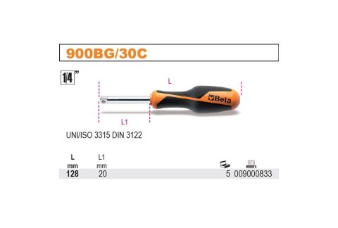 POKRĘTŁO Z ZABIERAKIEM KRÓTKIE 1/4'' 128MM POKRĘTŁO Z ZABIERAKIEM KRÓTKIE 1/4'' 128MM
