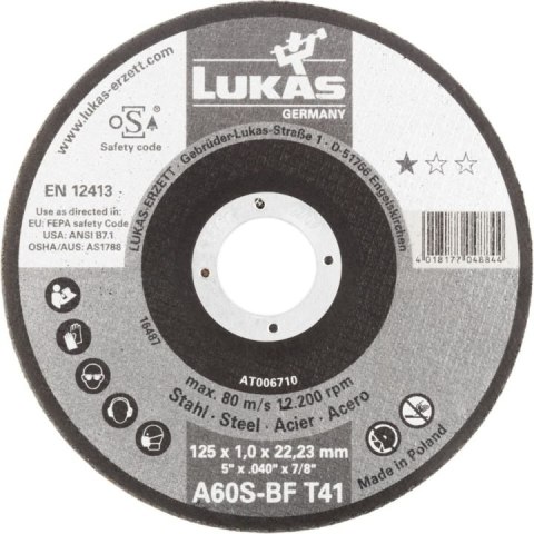TARCZA PŁASKA T1A 115*1.0*22 A60S-BF PREMIUMFLEX TARCZA PŁASKA T1A 115*1.0*22 A60S-BF PREMIUMFLEX