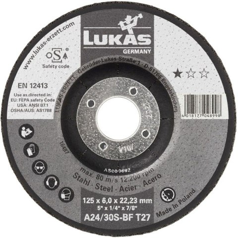 TARCZA WYPUKŁA T27 115*6.0*22 A24/30S-BF PREMIUMFLEX TARCZA WYPUKŁA T27 115*6.0*22 A24/30S-BF PREMIUMFLEX