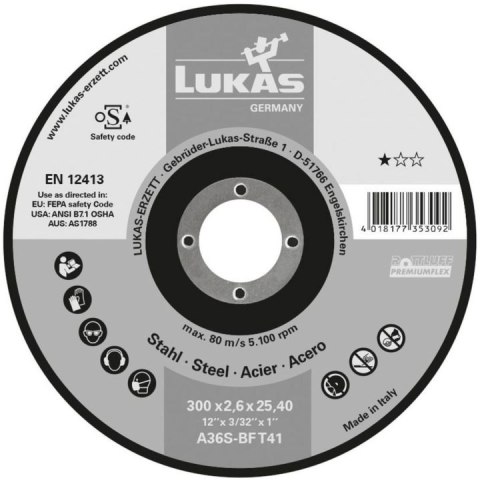 TARCZA PŁASKA T1A 350*3.5*32 A30T-BF PREMIUMFLEX TARCZA PŁASKA T1A 350*3.5*32 A30T-BF PREMIUMFLEX