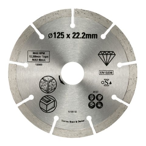 SZLIFIERKA KĄTOWA 125MM 850W+STA38107+STA38007 SZLIFIERKA KĄTOWA 125MM 850W+STA38107+STA38007