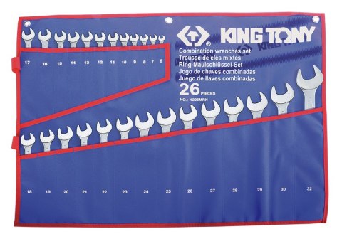 KOMPLET KLUCZY PŁASKO-OCZKOWYCH 26 SZTUK 6-32MM KOMPLET KLUCZY PŁASKO-OCZKOWYCH 26 SZTUK 6-32MM