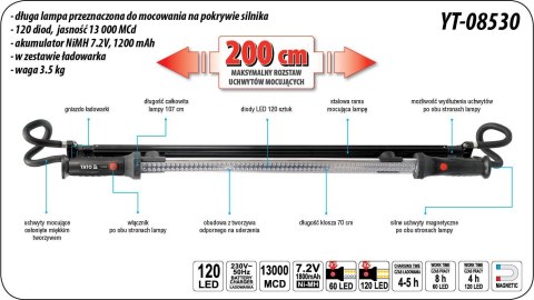 LAMPA OŚWIETLENIOWA KOMORY SILNIKA 120 LED LAMPA OŚWIETLENIOWA KOMORY SILNIKA 120 LED