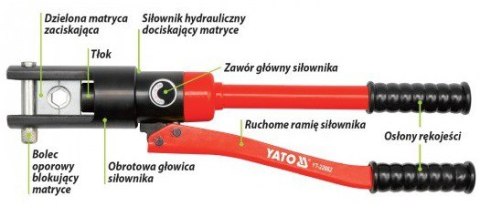PRASKA HYDRAULICZNA, RĘCZNA DO ZACISKANIA KOŃCÓWEK 10-120MM2 PRASKA HYDRAULICZNA, RĘCZNA DO ZACISKANIA KOŃCÓWEK 10-120MM2