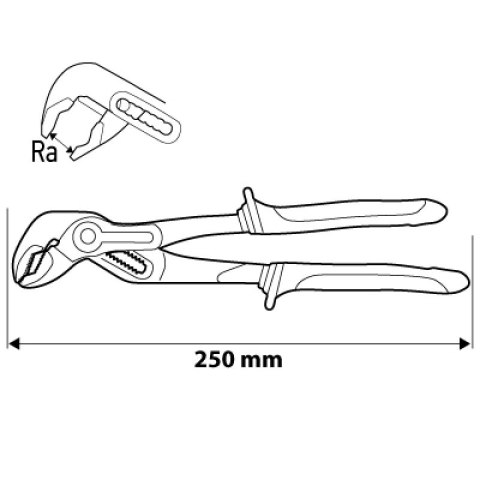 SZCZYPCE NASTAWNE DO RUR 250MM 0-42MM