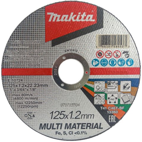 TARCZA TNĄCA UNIWERSALNA 125*1.2*22.23MM TARCZA TNĄCA UNIWERSALNA 125*1.2*22.23MM