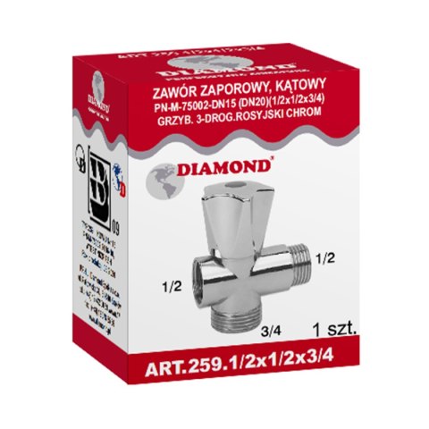 ZAWÓR KĄTOWY Z PRZEDŁUŻKĄ 3-WYJŚCIA 1/2*1/2*3/4 ZAWÓR KĄTOWY Z PRZEDŁUŻKĄ 3-WYJŚCIA 1/2*1/2*3/4