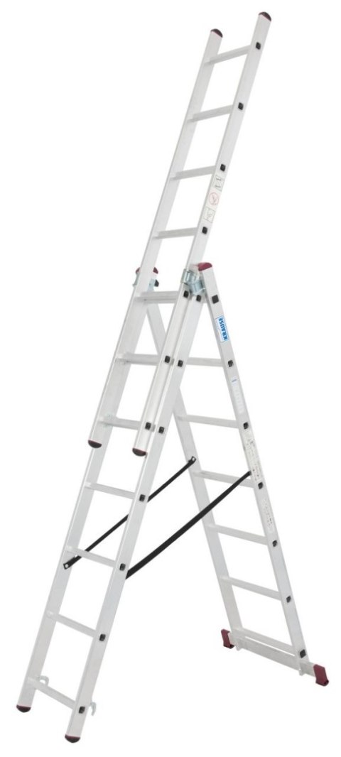 DRABINA ALUMINIOWA 3-ELEMENTOWA CORDA 3*7 SZCZEBLI DRABINA ALUMINIOWA 3-ELEMENTOWA CORDA 3*7 SZCZEBLI