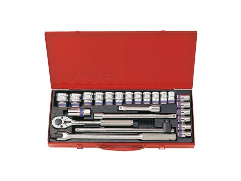 KOMPLET NASADEK 1/2'' 24CZ.KRÓTKIE 6-KĄTNE 10-32MM KOMPLET NASADEK 1/2'' 24CZ.KRÓTKIE 6-KĄTNE 10-32MM