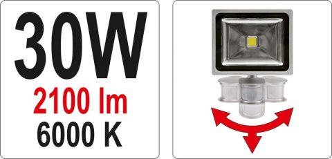 REFLEKTOR DIODOWY Z CZUJNIKIEM RUCHU 30W 2100LM COB REFLEKTOR DIODOWY Z CZUJNIKIEM RUCHU 30W 2100LM COB