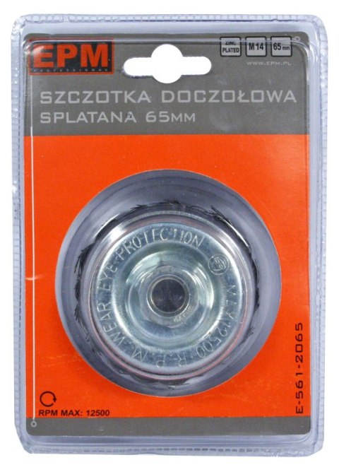 SZCZOTKA DOCZOŁOWA SPLATANA 65MM ZN SZCZOTKA DOCZOŁOWA SPLATANA 65MM ZN