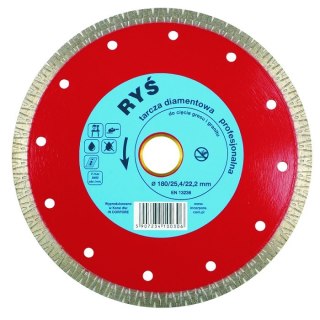 TARCZA DIAMENTOWA TURBO RYŚ 180MM