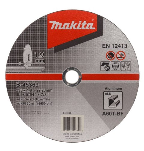 TARCZA TNACA DO ALUMINIUM 230*1,9MM TARCZA TNACA DO ALUMINIUM 230*1,9MM