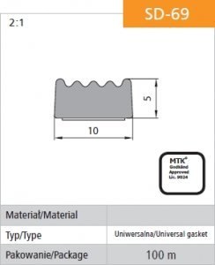 USZCZELKA SAMOPRZYLEPNA CZARNA D-69/4-0 10*5MM MB USZCZELKA SAMOPRZYLEPNA CZARNA D-69/4-0 10*5MM MB