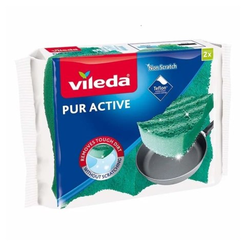VILEDA GĄBKA DO NACZYŃ PUR ACTIVE 2 SZT. VILEDA GĄBKA DO NACZYŃ PUR ACTIVE 2 SZT.