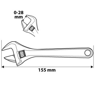 KLUCZ NASTAWNY 155MM 0-28MM