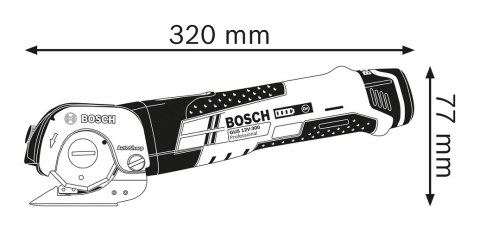 NOŻYCE ROTACYJNE GUS 12V-300 2*2.0*AH
