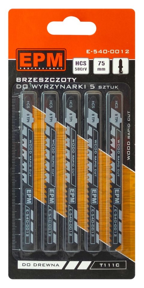 BRZESZCZOT DO WYRZYNARKI 74MM 8TPI DREWNO T111C 5 SZTUK BRZESZCZOT DO WYRZYNARKI 74MM 8TPI DREWNO T111C 5 SZTUK
