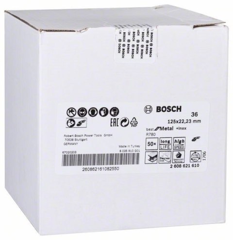 KRĄŻEK FIBRA BEST FOR METAL+INOX TYTAN R780 125MM G36