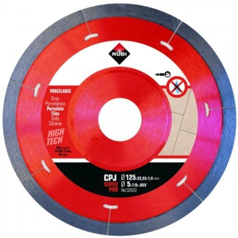 TARCZA DIAMENTOWA DO GRESU PORCELANOWEGO CPJ 125 SUPERPRO TARCZA DIAMENTOWA DO GRESU PORCELANOWEGO CPJ 125 SUPERPRO