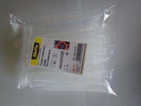 TULEJA SIATKOWA PLASTIKOWA DO ŻYWIC 16*130MM 20SZT TULEJA SIATKOWA PLASTIKOWA DO ŻYWIC 16*130MM 20SZT