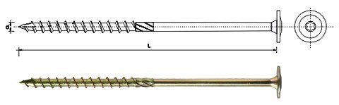 WKRĘT DO DREWNA Z KOŁNIERZEM NA TORX OCYNK ŻÓŁTY 8*100MM T40 WKRĘT DO DREWNA Z KOŁNIERZEM NA TORX OCYNK ŻÓŁTY 8*100MM T40