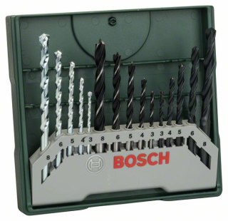 ZESTAW WIERTEŁ DO DREWNA,METALU,BETONU X-LINE 15PC