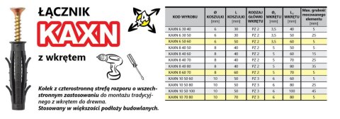 KOŁEK ROZPOROWY Z NACIĘCIEM KRZYŻOWYM 10/6*60MM KOŁEK ROZPOROWY Z NACIĘCIEM KRZYŻOWYM 10/6*60MM